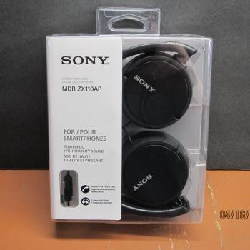 Sony MDR-ZX110AP Extra Bass Closed Dynamic Headphones