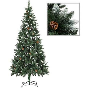 Elegant Pine Cone Christmas Tree with Glitter 210 cm