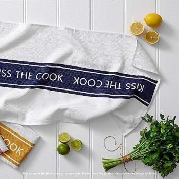 Navy Blue Kiss The Cook Kitchen Towel Set