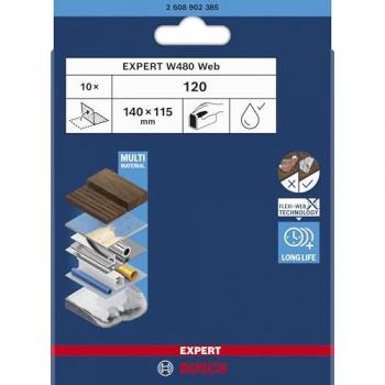 Feuille abrasive Bosch Web 115 x 140 mm Grain 120