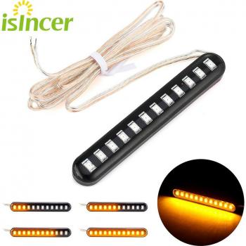 2x Universal LED Motorcycle Turn Signal Lights with Amber Flicker