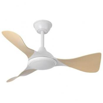Ventilatore da Soffitto Caimán 36W Dimmerabile 3CCT Bianco/Faggio