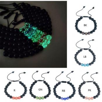 Resin Beaded Glow Bracelet 124A