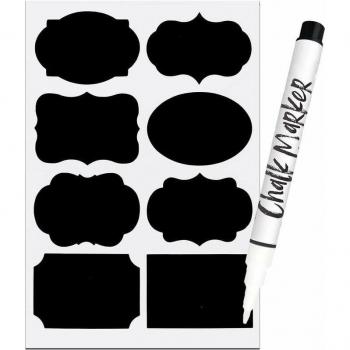 Etichette 64 Pezzi KZQ – Uso Lavagna, Penna a Gesso & Barattoli