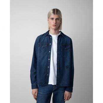 Zadig & Voltaire Men's Straight Denim Button-Up Shirt Jacket