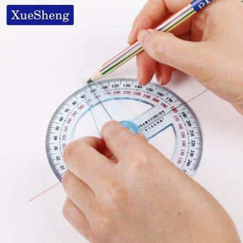 360 Degree Plastic Protractor Ruler 10cm for School Use