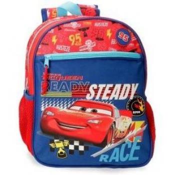 Mochila Cars Rayo McQueen 33 cm con bolsillo frontal