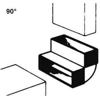 Ventilation plate‑canal 100 °coudé – Wallair
