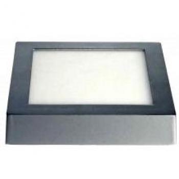 Downlight led superficie cuadrado plata matel 18w 6400K