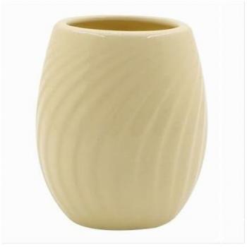 Bicchiere Ceramica Rigata Gialla per Spazzolini