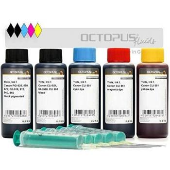 Octopus 5X 100 ml Nachfülltinte für Canon Pixma MX 725