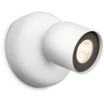 Philips 6‑Watt Wandspot Zesta, einflammt, dimmbar, weiß