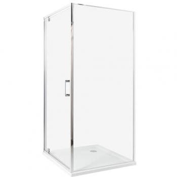 Box Doccia Singola Vetro Temperato Argento 90 x 90 x 185 cm