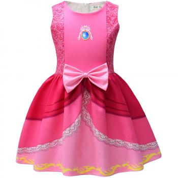 Shznv 2023 Vestido Princess Peach 130 cm, Color Melocotón
