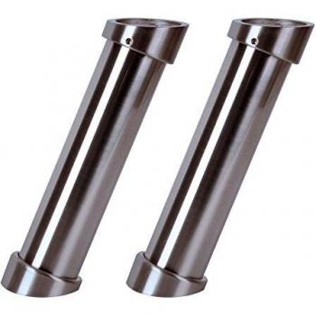 Soporte para aperitivos Lux en aluminio con acabado de acero inoxidable cepillado