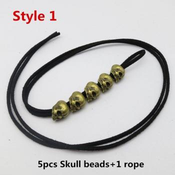 Bijoux capillaires en métal avec motifs de crâne