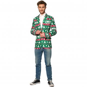 XL Men’s Suitmeister Green Nordic Festive Blazer