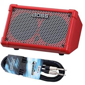 BOSS Cube Street II Verstärker 10W Rot mit Klinkenkabel