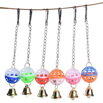 Engaging Parakeet Toys with Colorful Chew Strands and Bells