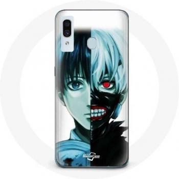 Samsung Galaxy A30 Tokyo Ghoul Coque Gezicht Halve