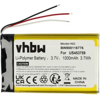 Rechargeable VHbw 3,7 V 1000 mAh – Batterie universelle MP3 Sony