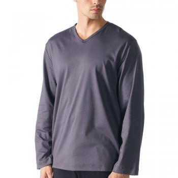 Mey Nachtwäsche Serie Melton Herren Homewear Shirts Soft Grey