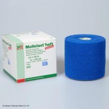 Mollelast Haftbinde latexfrei 8 cm x 20 m blau, 1 Stück
