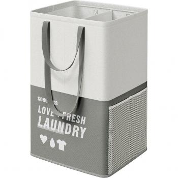 Dark Grey 90L Laundry Basket