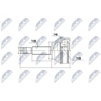 Pacchetto giunti semiasse NTY NPZ‑FR‑033