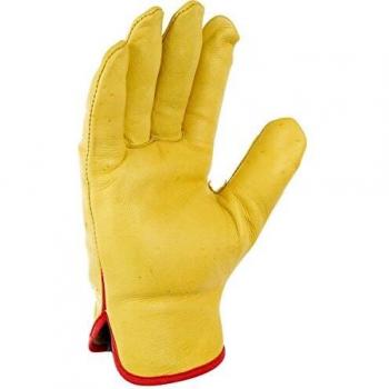Singer Gants tout fleur en cuir jaune pour une taille de 11