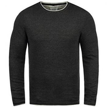 Blend Odin Feinstrickpullover für Herren, Rundhals, Größe:S, Farbe:Charcoal