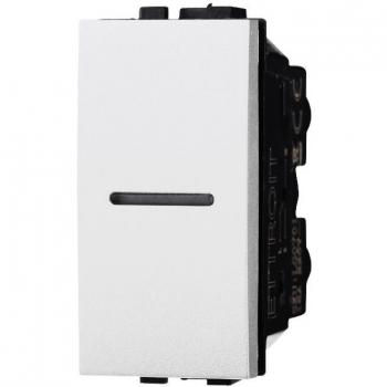 Deviatore assiale 1P 16A 250V compatibile Bticino Livinglight colore bianco