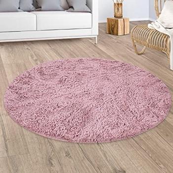 Paco Home Silky 591 Hochflor-Teppich, rund, 37 mm Höhe, uni Farben, besonders weich und kuschelig