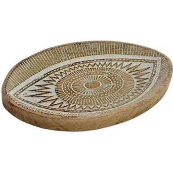 Bandeja decorativa de madera Mango Ojo
