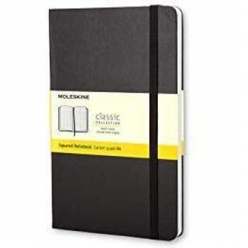 Hard‑Cover Moleskine Pocket Classic Squared Paper Diary – 9 × 14 cm