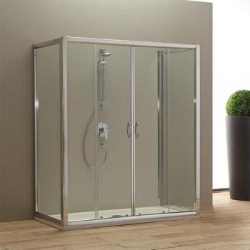 Porte de douche Giada 160×80 cm – Porte fixe double