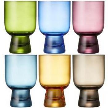LYNGBY-GLAS 6 Tumbler Gläser, 300 ml, Durchgefärbtes Glas