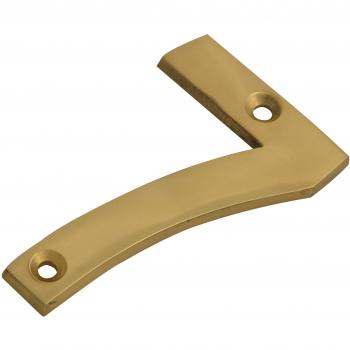 Stainless 75mm Numeral 7 with Brass Overlay