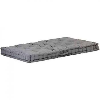 Cuscino per Pavimento 120x80x10 cm Grigio