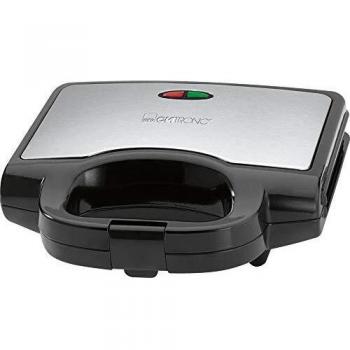 Sandwichera Clatronic ST 3628, 2 sandwiches, placas antiadherentes, 750 W, acero inoxidable