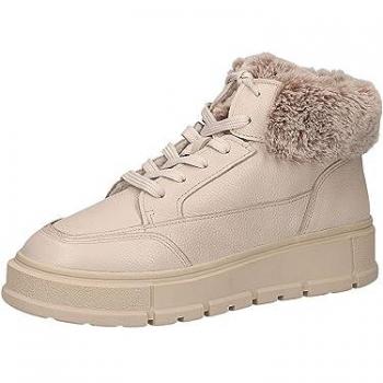 Sneaker Caprice Donna Bianco in Pelle e Tessuto, Senza Tacco, Misura 37