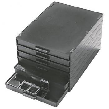 WETEC Schubladenschrank, ESD, 6 Schubladen, 265 x 355 x 205 mm
