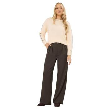 Tall Chocolate Buckle Pleated Trousers – Women's L