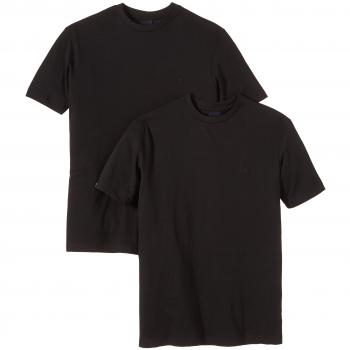 Daniel Hechter Herren T-Shirt Doppelpack 10183 472, Gr. S, Schwarz