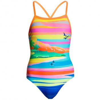 12‑Year‑Old Blue Pina Colada Dress – Girls Tie‑Me‑Tight One‑Piece
