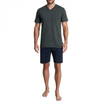 Tom Tailor Shorts Pigiama Blu Notte, Grigio Scuro