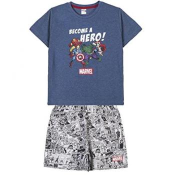 Barnpyjamas Marvel i Grått