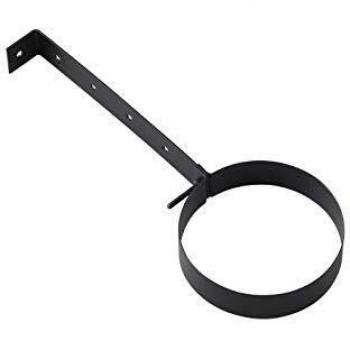 Collier en acier noir mat de diamètre 80mm pour poêles à pellets