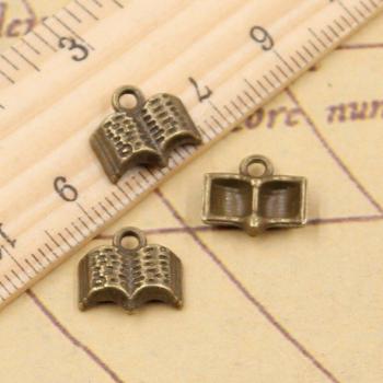 20 pièces breloques antique livre ouvert sainte Bible 12x11mm en bronze tibétain couleur argent