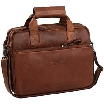 Cognac‑Farbiger Chesterfield Geneva Rucksack für Fahrrad & Laptop (40 cm)